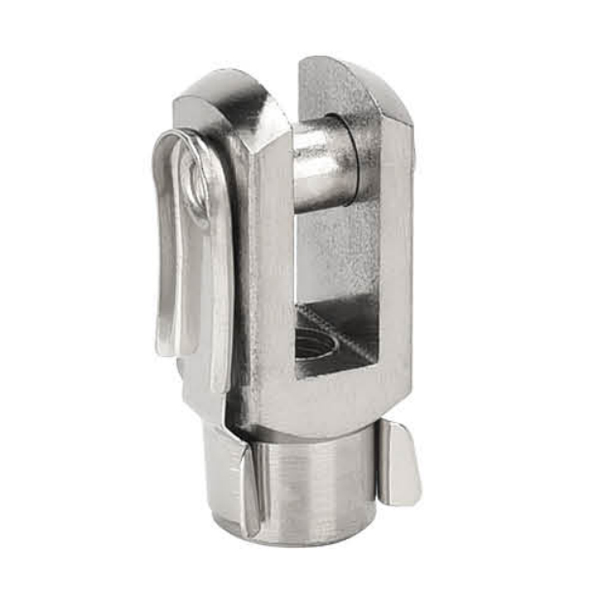 Pneumatic piston rod end link attachment - Y connector