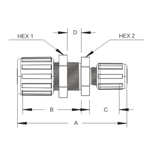 Expansion type variable diameter through plate direct connector