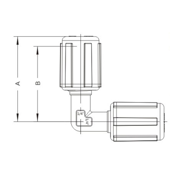 Equal diameter expansion elbow